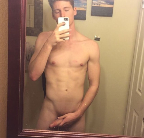 Horny Football Player Masturbating Selfie